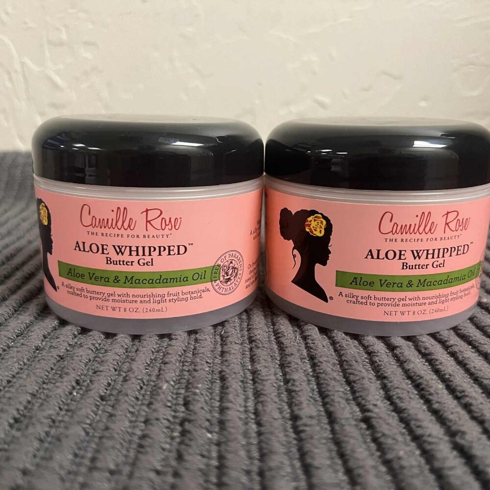 2 Brand New Camille Rose Nourishing Moisturizing Jar Hair Styling Gel, 8 oz.